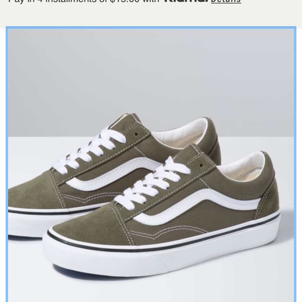 Green Vans, EUC ! Size 6.5 Old Skool, grape leaf